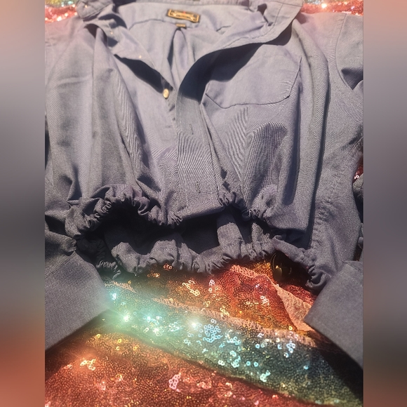 The Arrow Company Cropped button-up shirt IGC Size Large - Picture 4 of 6